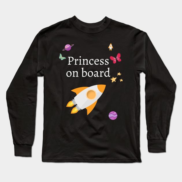 Princess on Board Long Sleeve T-Shirt by The Friendly Introverts